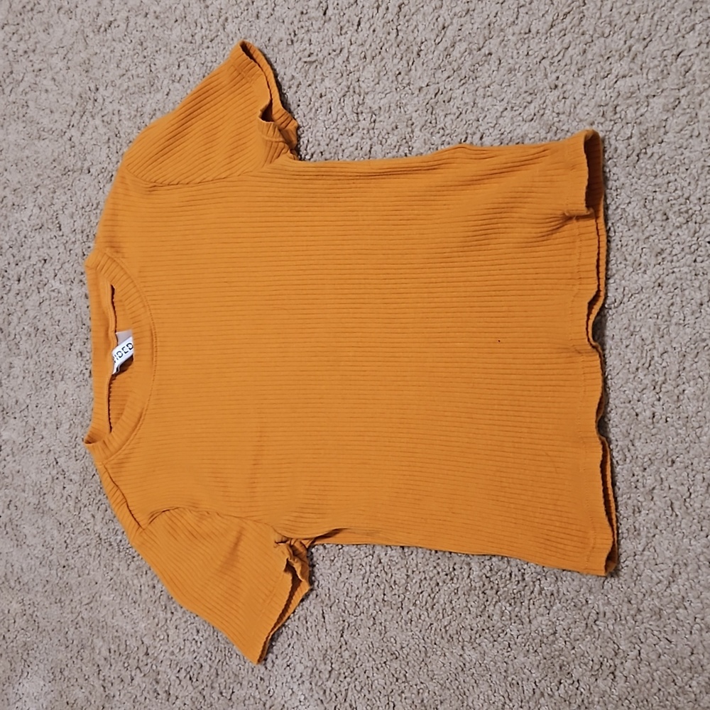 Yellow crop top